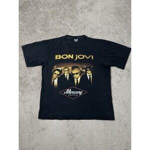 Vintage Mens Tshirt 90s Bon Jovi 'Mercury Records' Crush Never Worn, Size XL‎